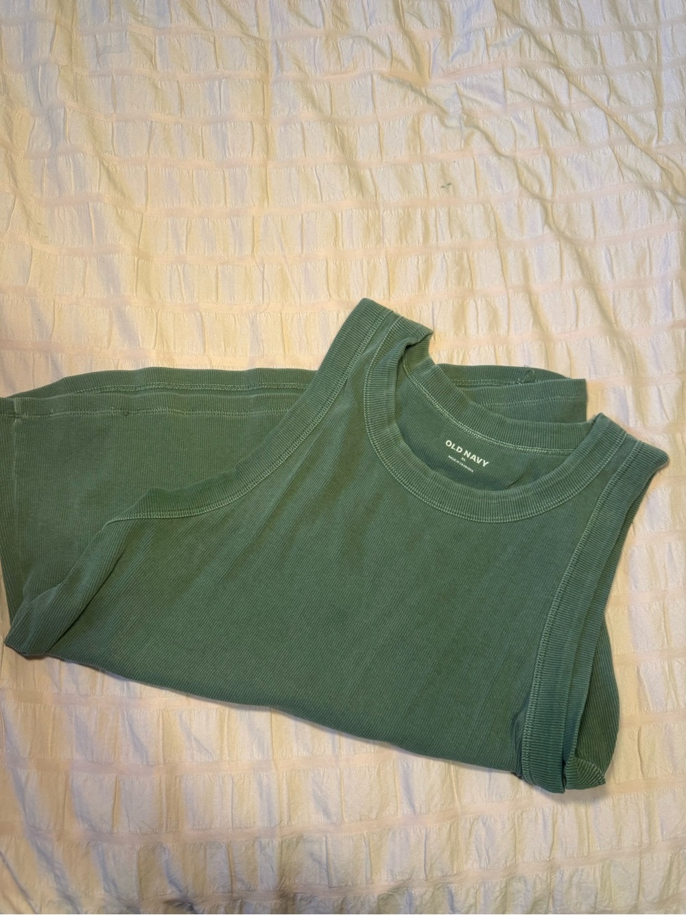 Old Navy Sage Green Ribbed Tank Top
